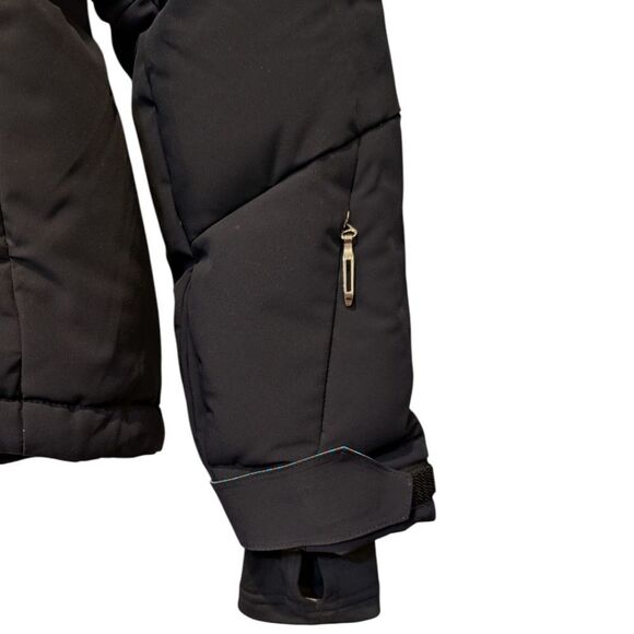 Spyder 10K Ladies Sz 6 Black Goose Down Quilted Puffer Ski & Snow Jacket Zip Up - Picture 5 of 12